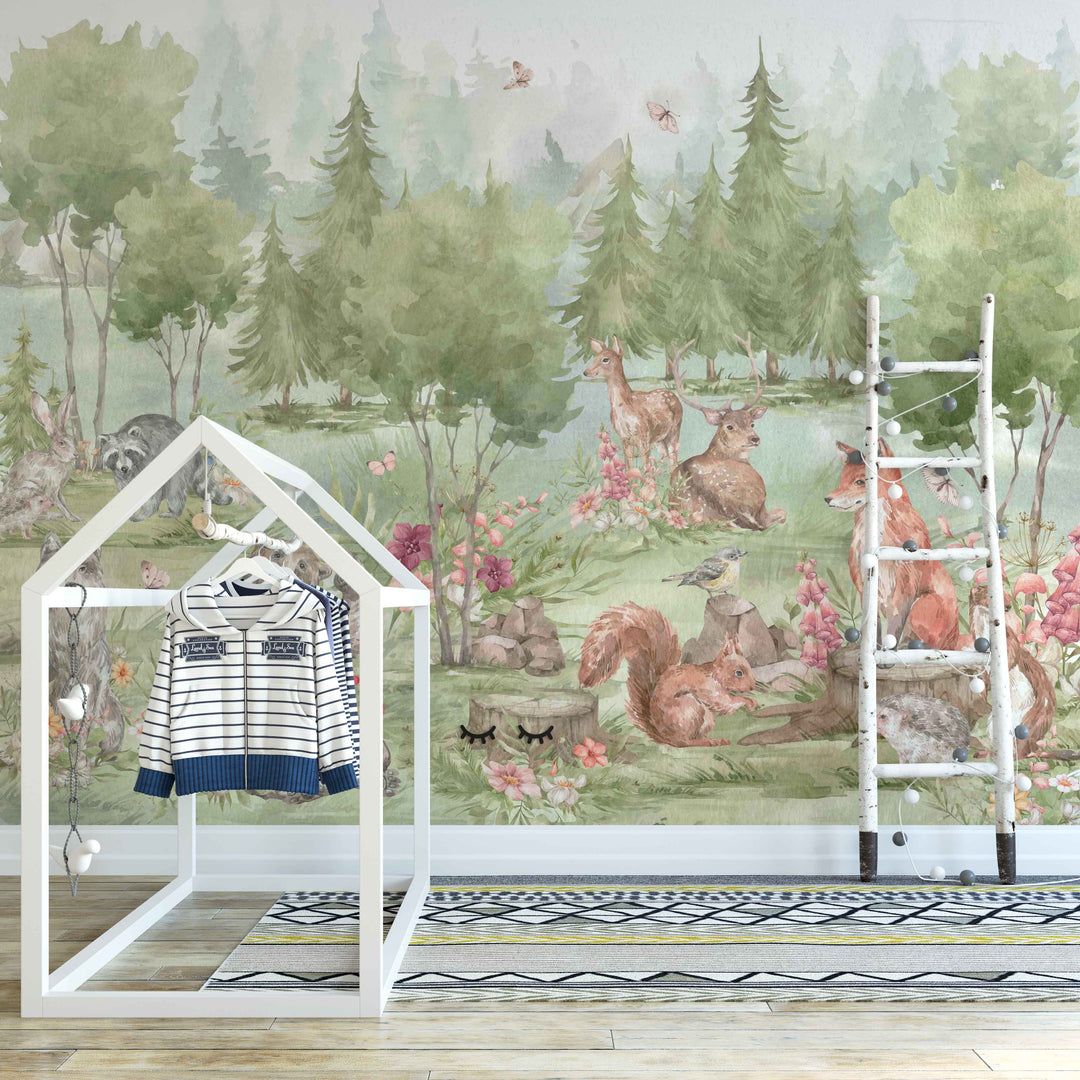 Woodland Storybook Mural