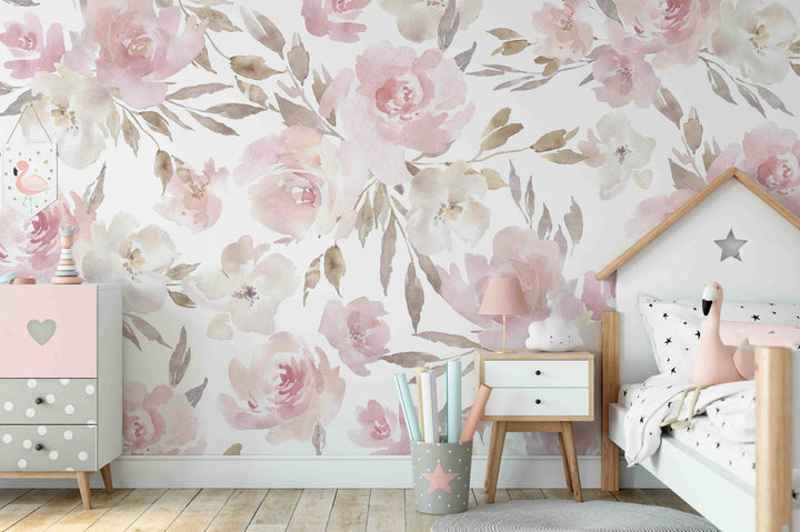 Airy and Light Watercolor Wallpaper Mural