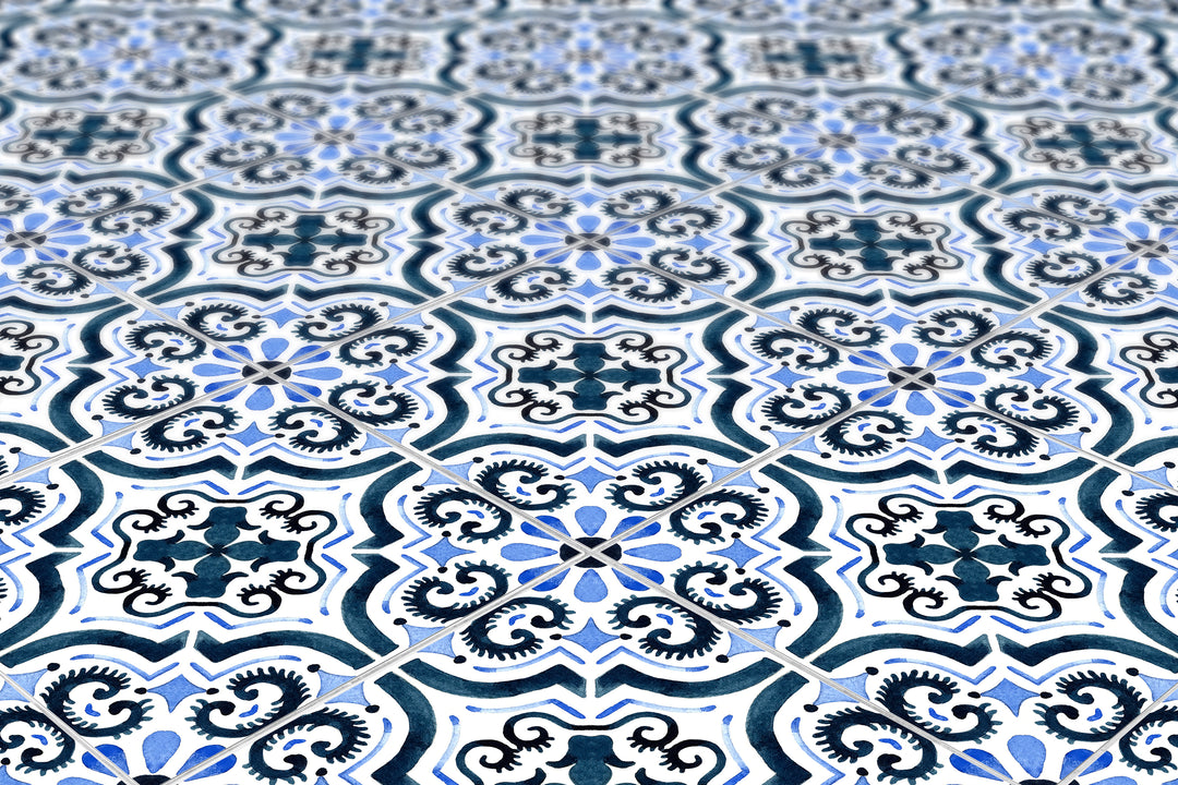 Blue Moroccan Tile Decal Vinyl Stickers Pack