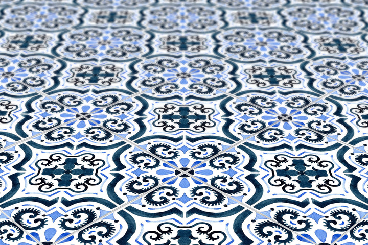Blue Moroccan Tile Decal Vinyl Stickers Pack