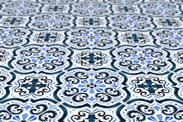 Blue Moroccan Tile Decal Vinyl Stickers Pack