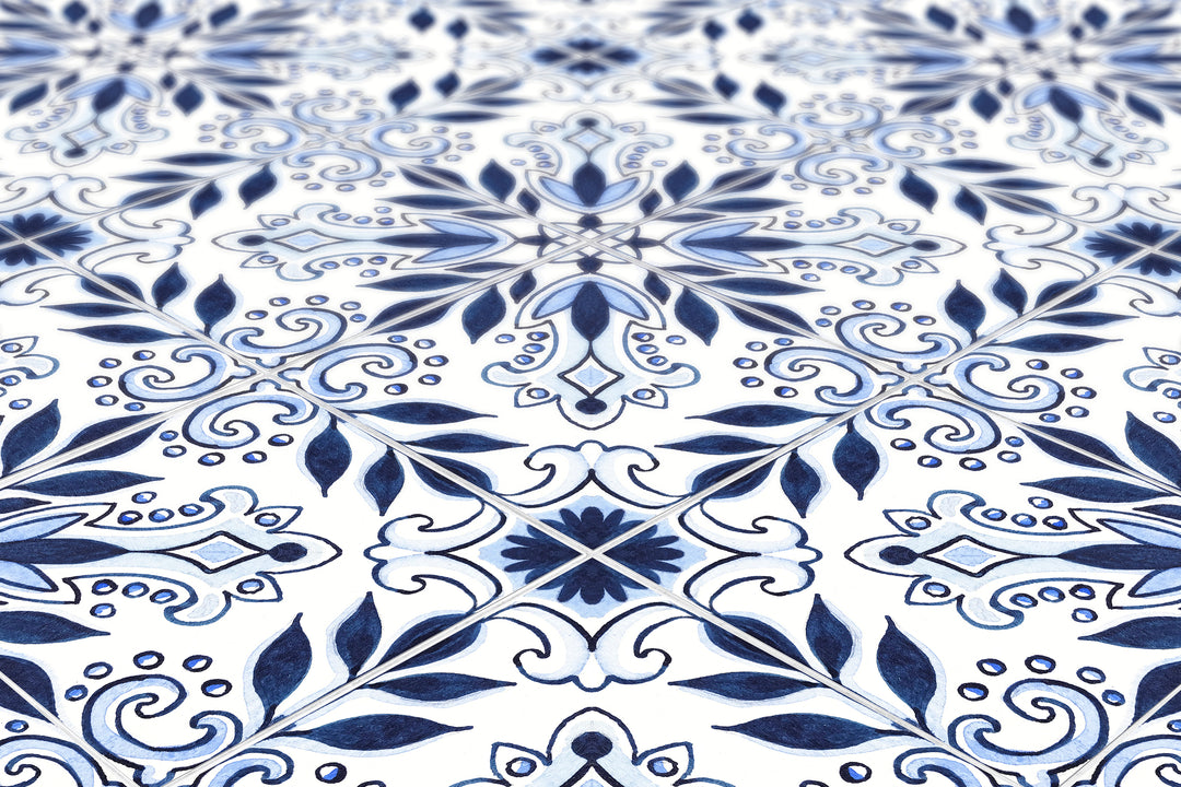 Paquete de pegatinas de vinilo con calcomanías para azulejos índigo