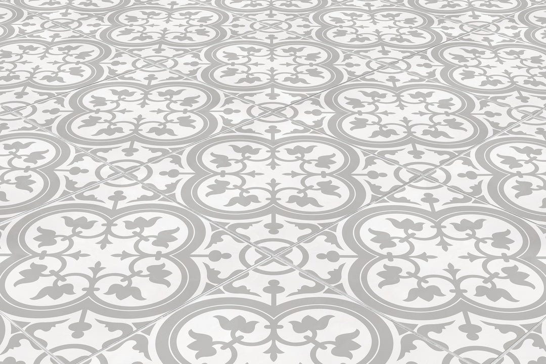 Light Gray Moroccan Tile Decal Vinyl Stickers Pack
