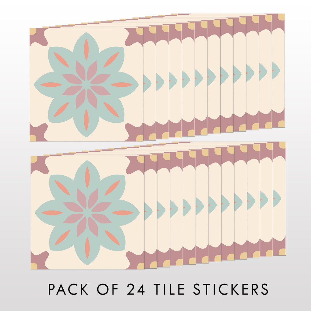 Multi Color Boho  Tile Decal Vinyl Stickers Pack