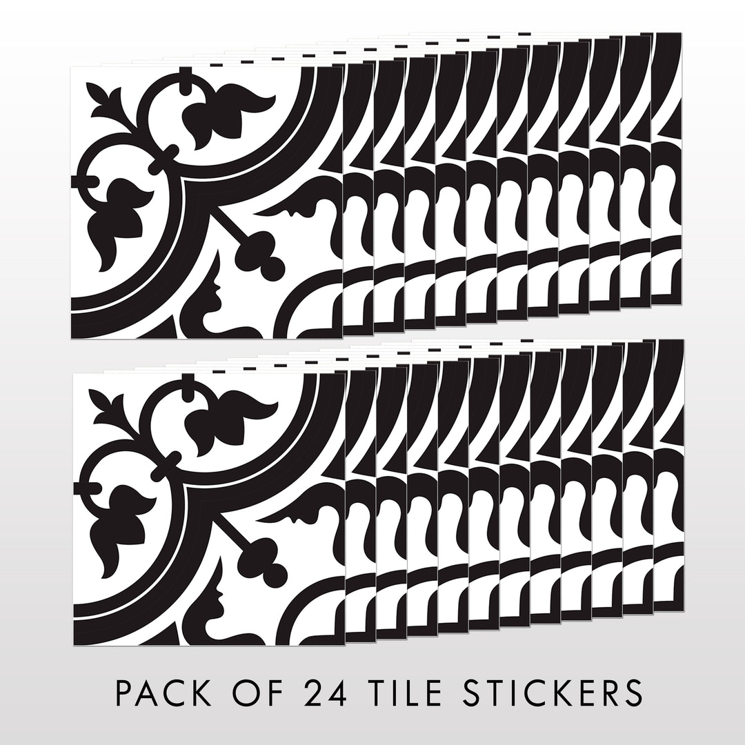 Black Fatima Tile Decal Vinyl Stickers Pack