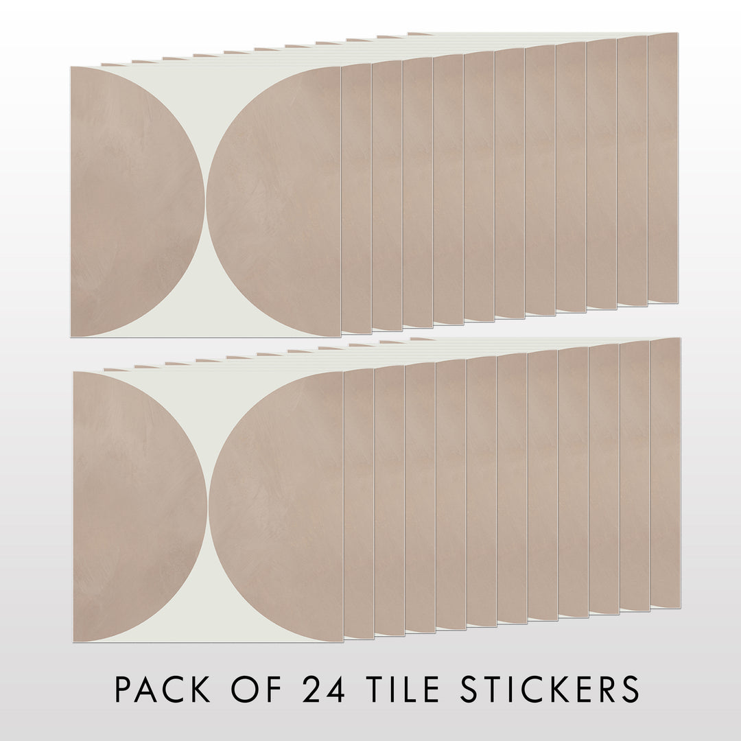Boho Circles Pattern Tile Decal Vinyl Stickers Pack