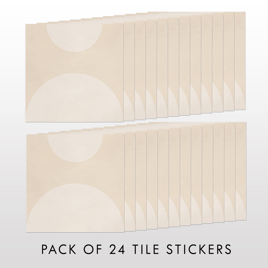 Light Bohemian Abstract Shapes Tile Decal Vinyl Stickers Pack