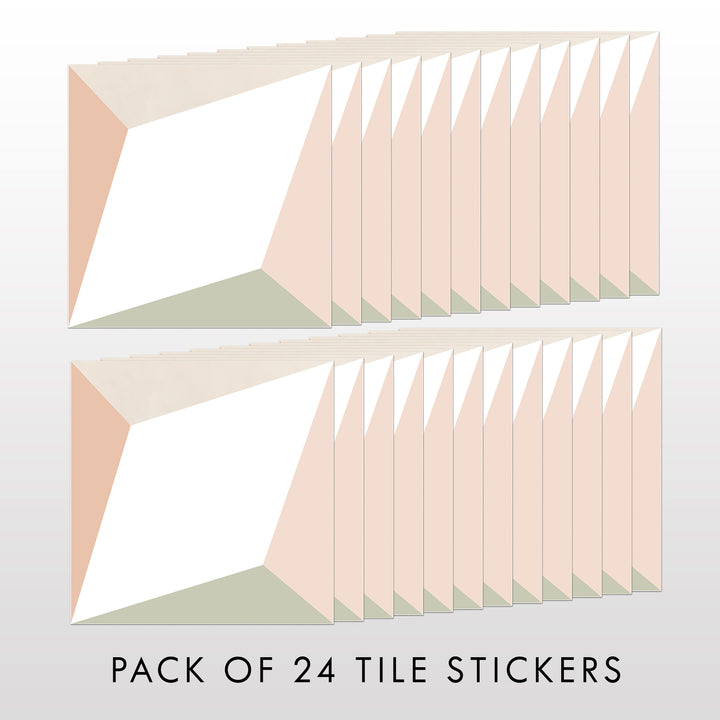 Paquete de pegatinas de vinilo con calcomanías de azulejos pastel