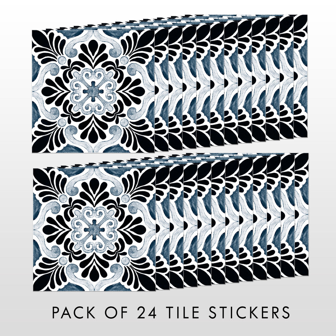 Blue Lisbon Tile Decal Vinyl Stickers Pack