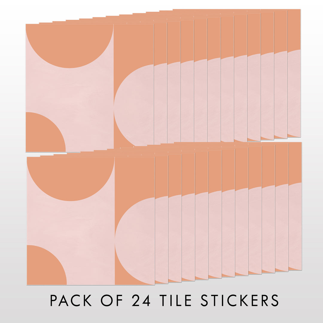 Retro Abstract Shapes Tile Decal Vinyl Stickers Pack