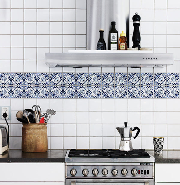 Paquete de pegatinas de vinilo con calcomanías para azulejos índigo