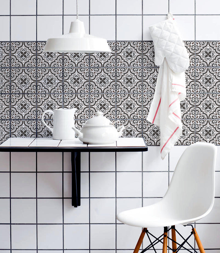 Paquete de pegatinas de vinilo para azulejos marroquíes elegantes