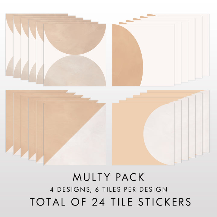 Boho Nude Multi Design  Tile Decal Vinyl Stickers Pack