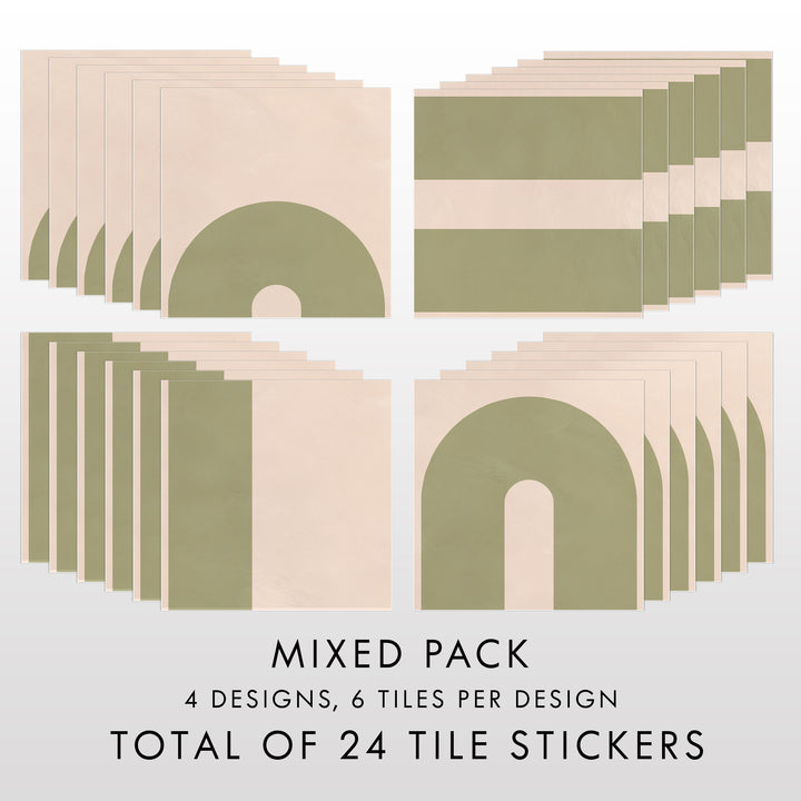Abstract Tile Decal Vinyl Stickers Pack
