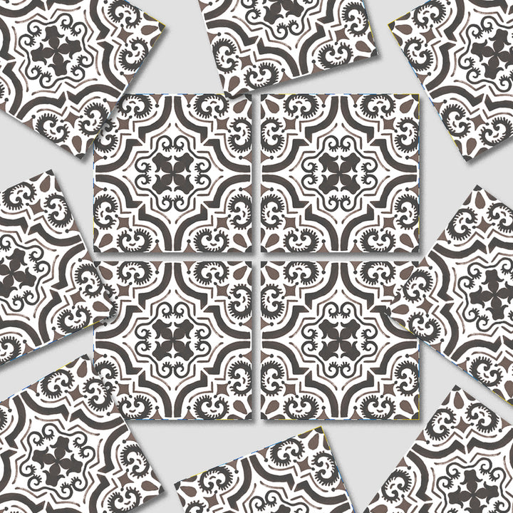 Paquete de pegatinas de vinilo para azulejos marroquíes elegantes