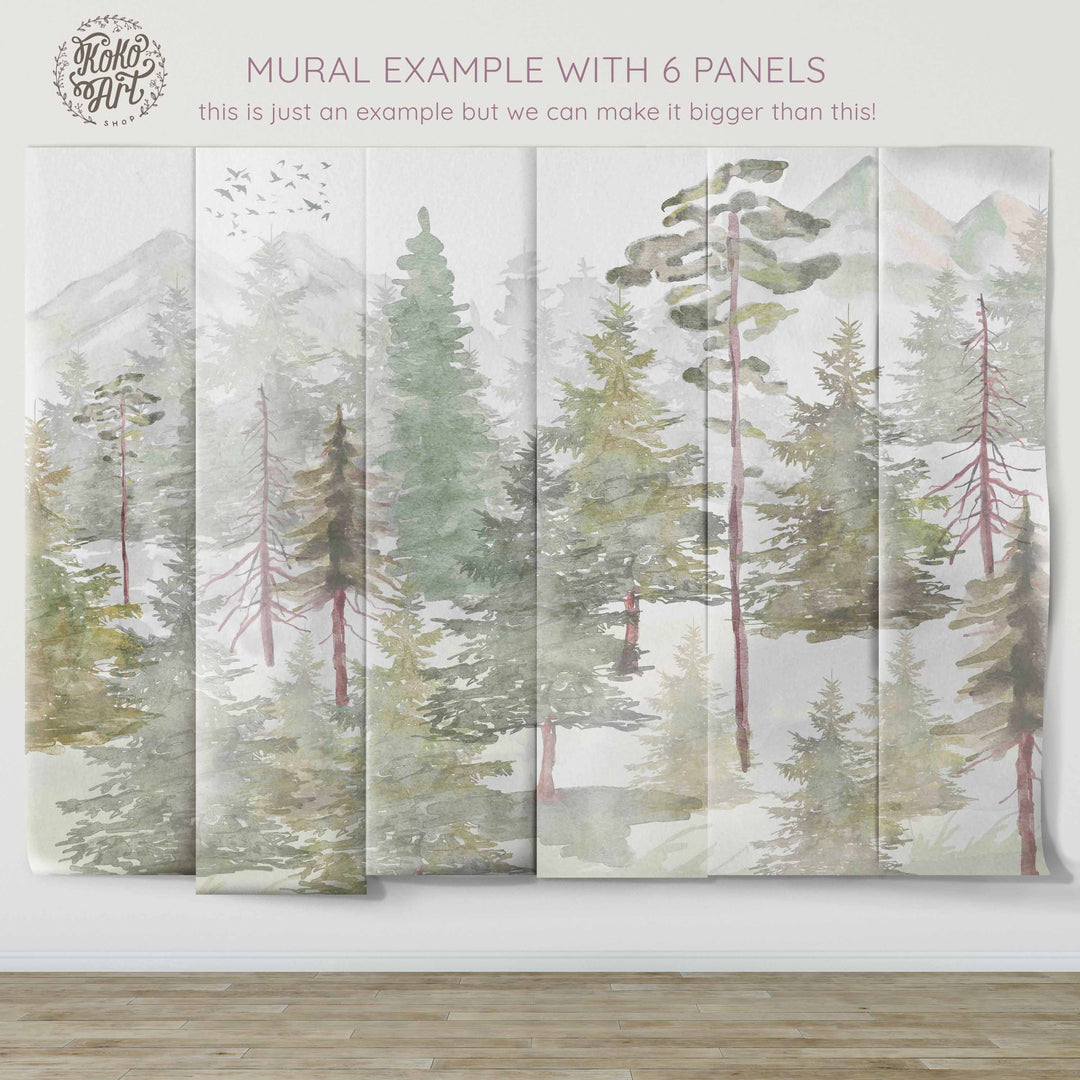 Misty Forest Mural