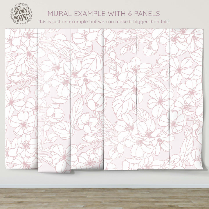 Blush Garden Mural Wallpaper