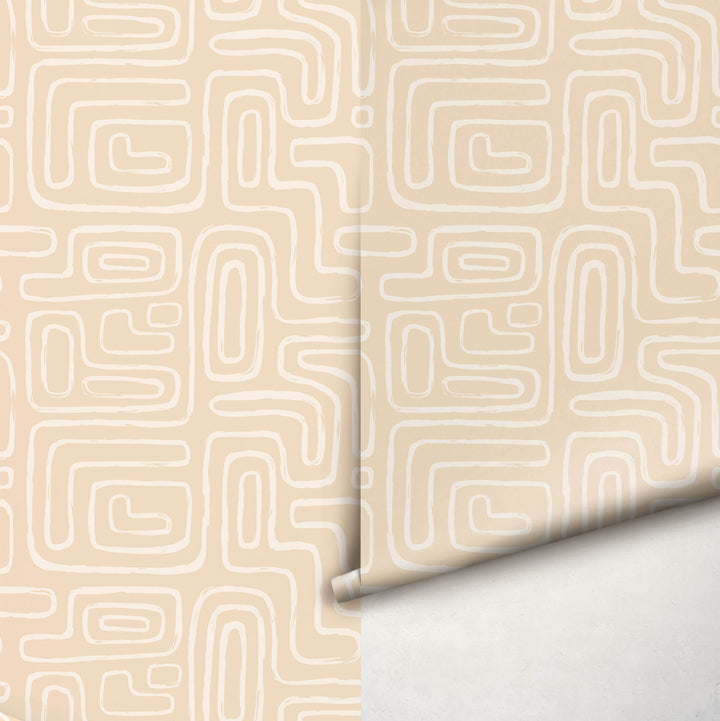Brush Stroke Labyrinth Wallpaper