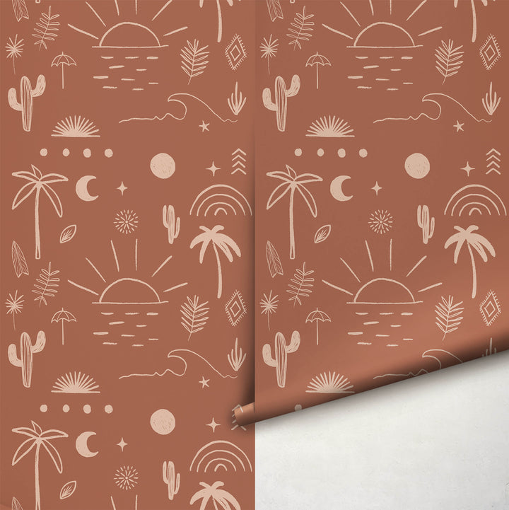 California in Terracota Wallpaper