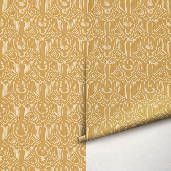 Mustard Arches Wallpaper