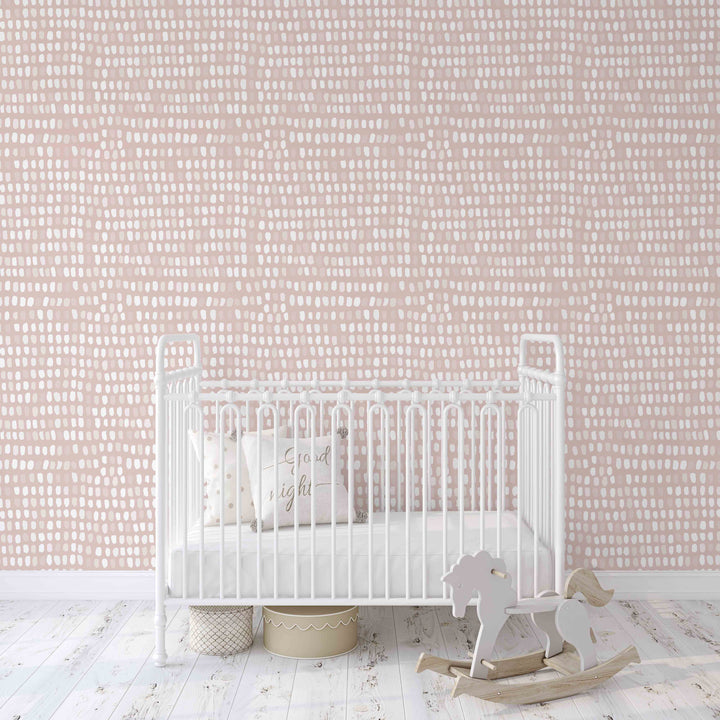 Speckle Pattern in Soft Pink Wallpaper