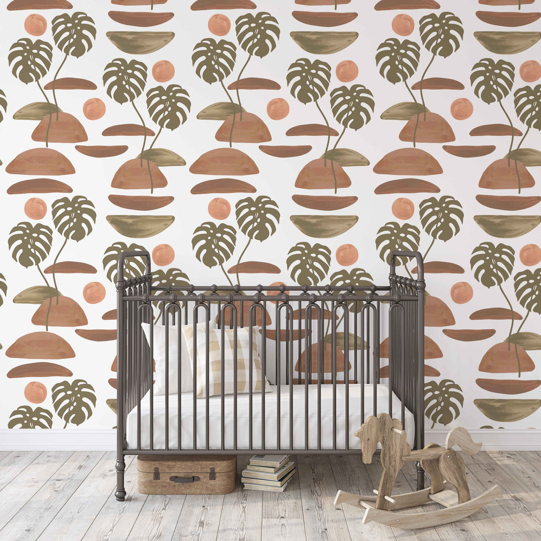 Boho Tropical Island Wallpaper