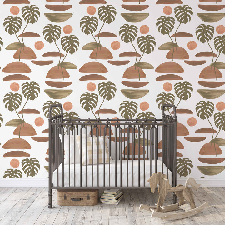 Boho Tropical Island Wallpaper