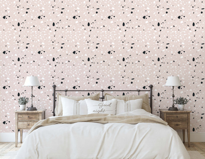 Speckle Mauve Terrazzo Wallpaper