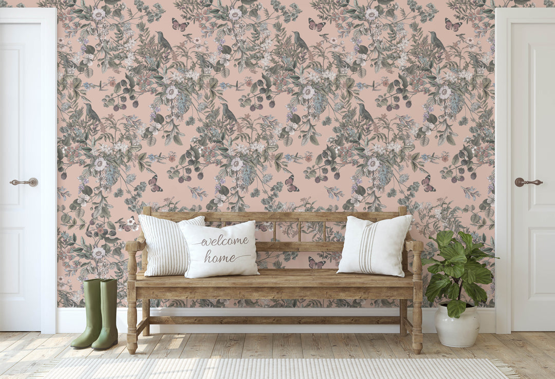 Blush Plum Vintage Botanical Wildflowers - Studio Exclusive