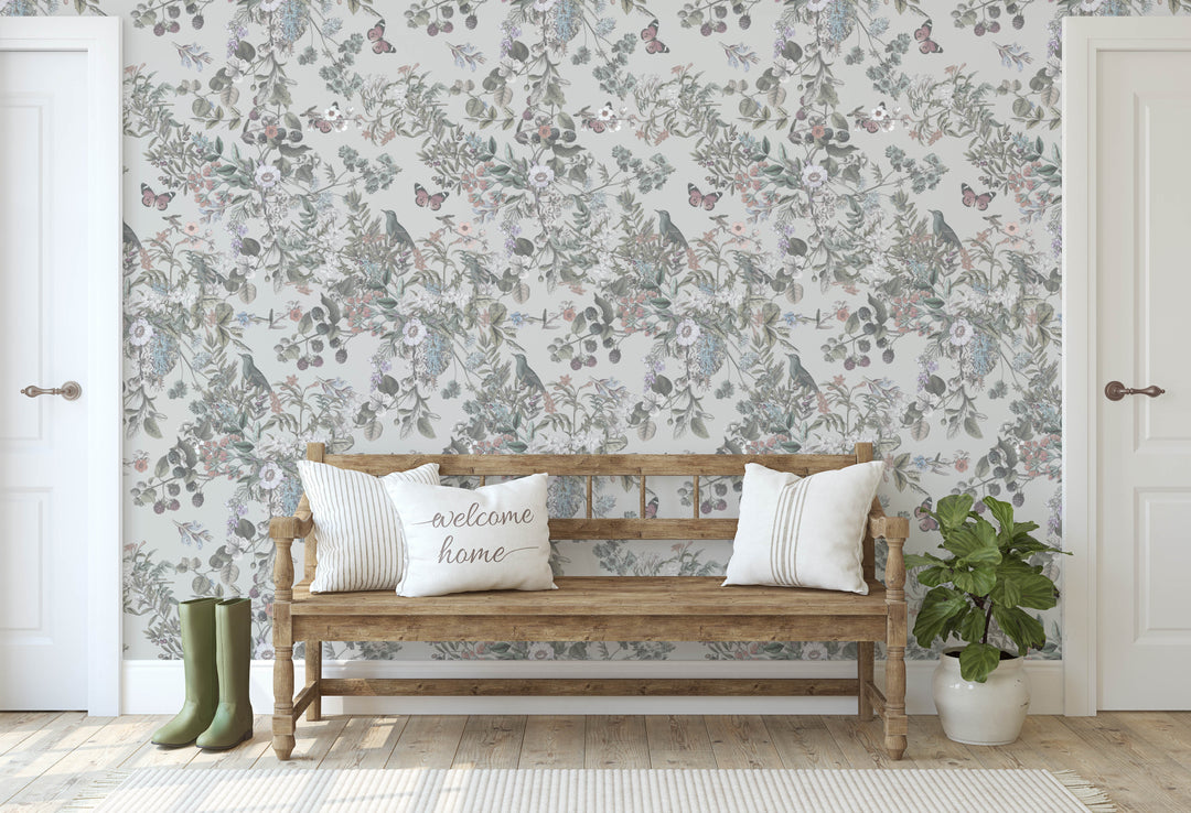 Blue Wind Vintage Botanical Wildflowers - Studio Exclusive
