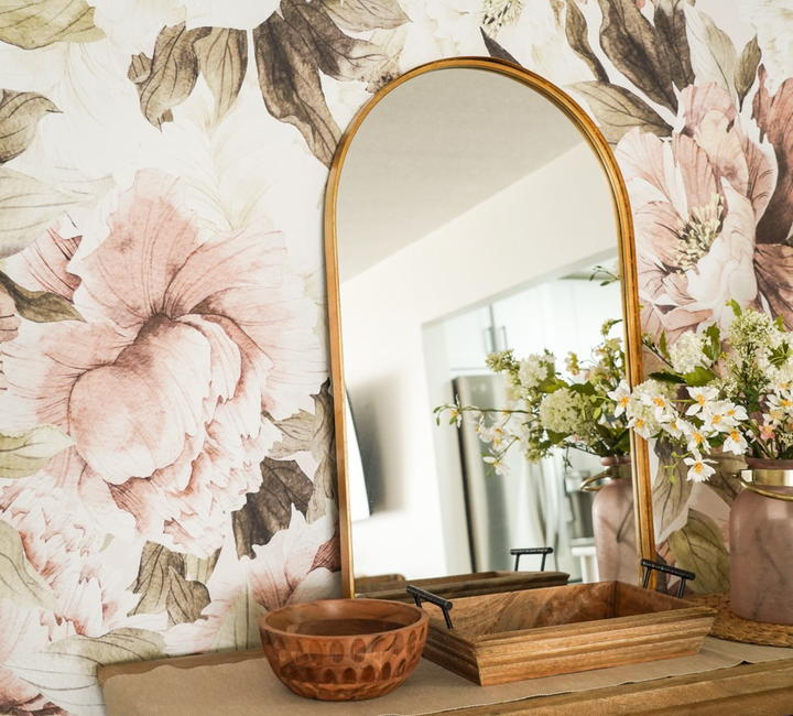 Aurora Wallpaper Mural in Blush