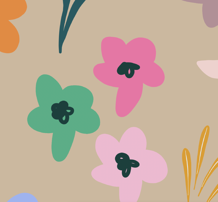 Little Flower Details Mural