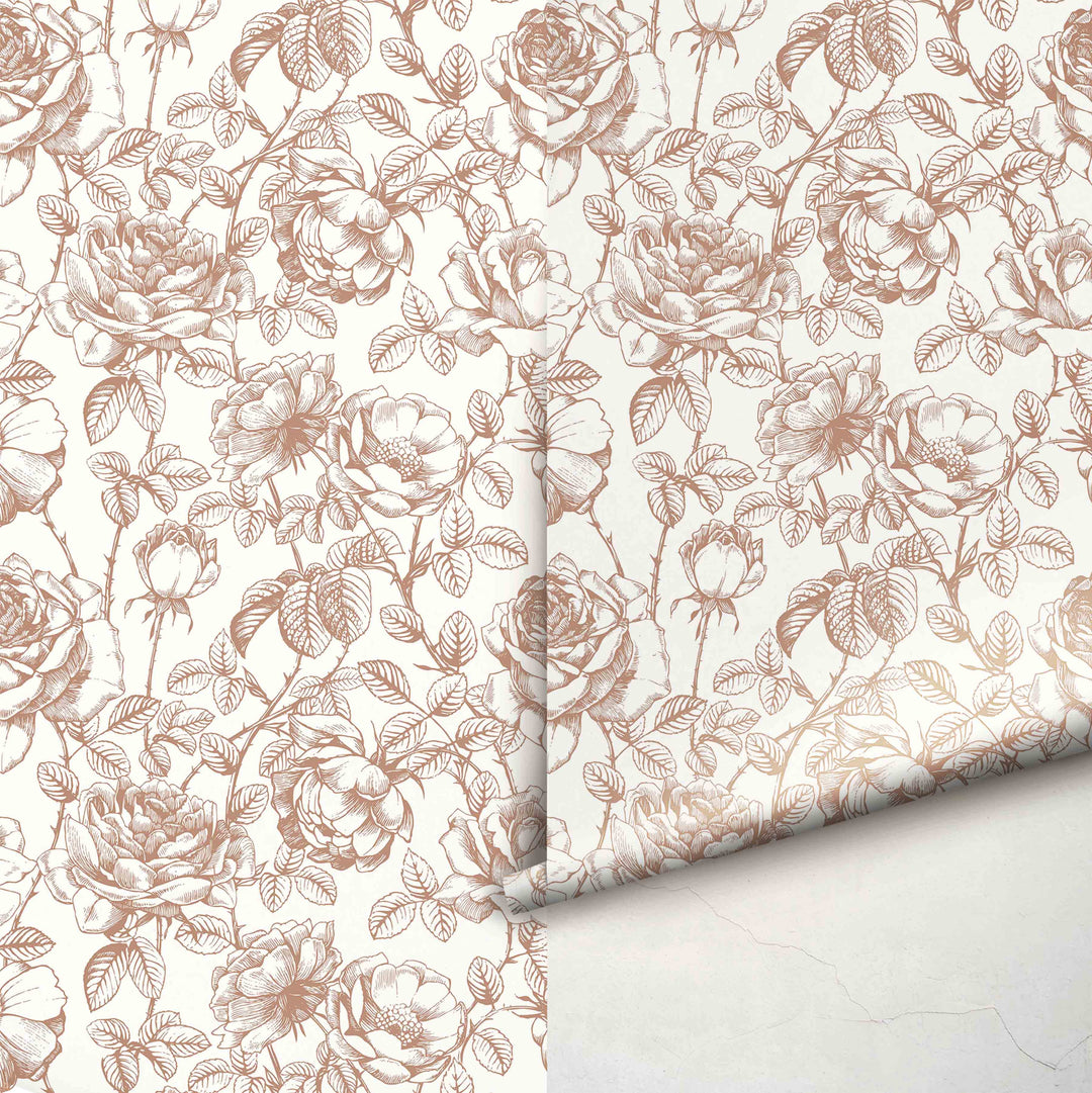 Boho Roses Wallpaper