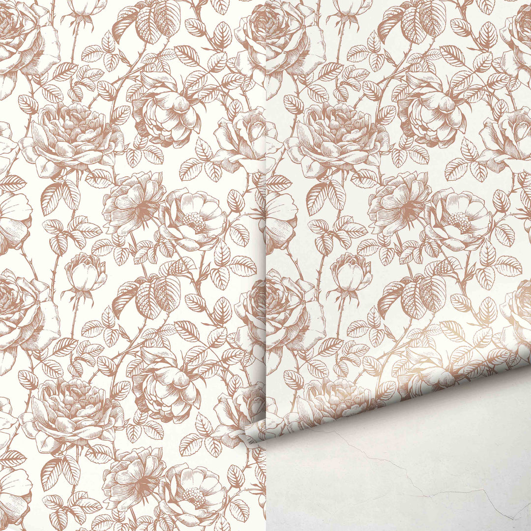 Boho Roses Wallpaper