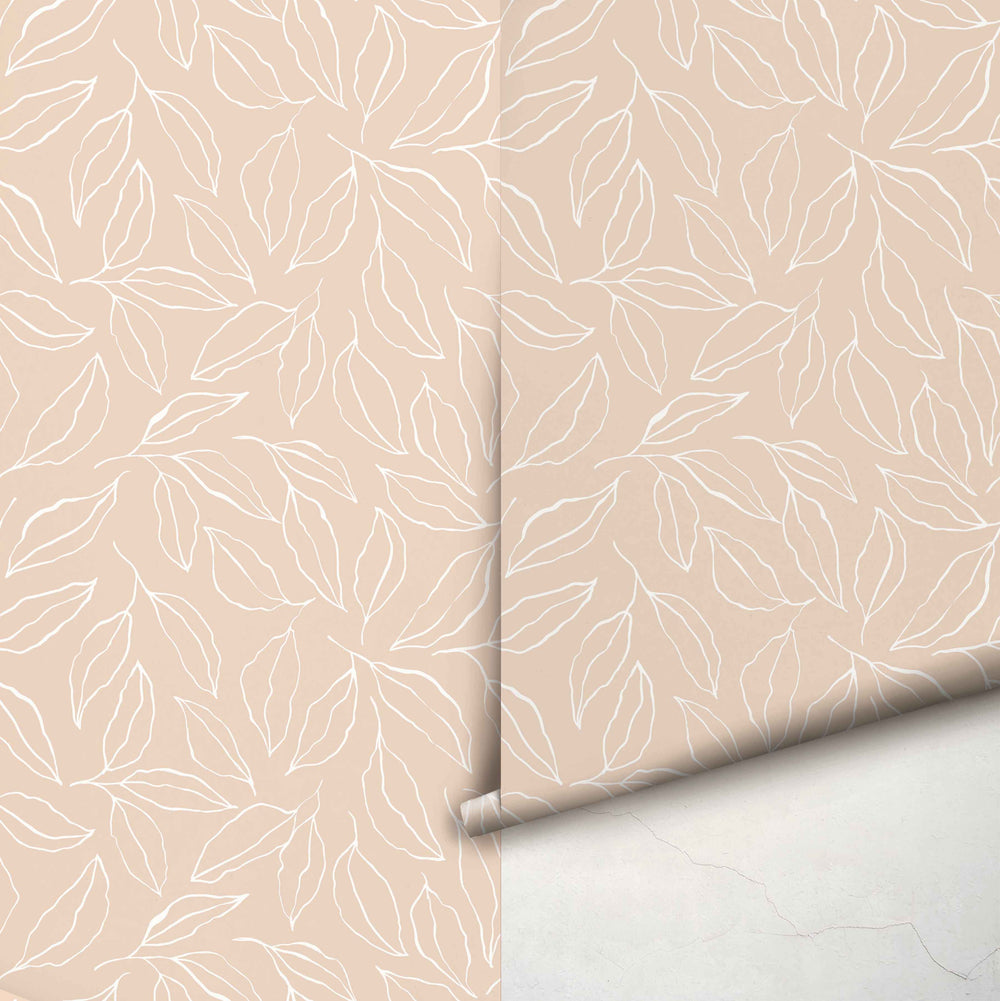 Sweet and Light Foliage Wallpaper | Peel and Stick Wallpaper | Koko Art Shop