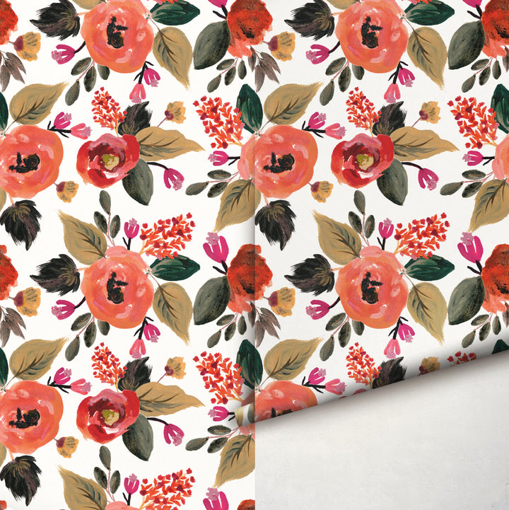 Floral Tropical Vibes Wallpaper