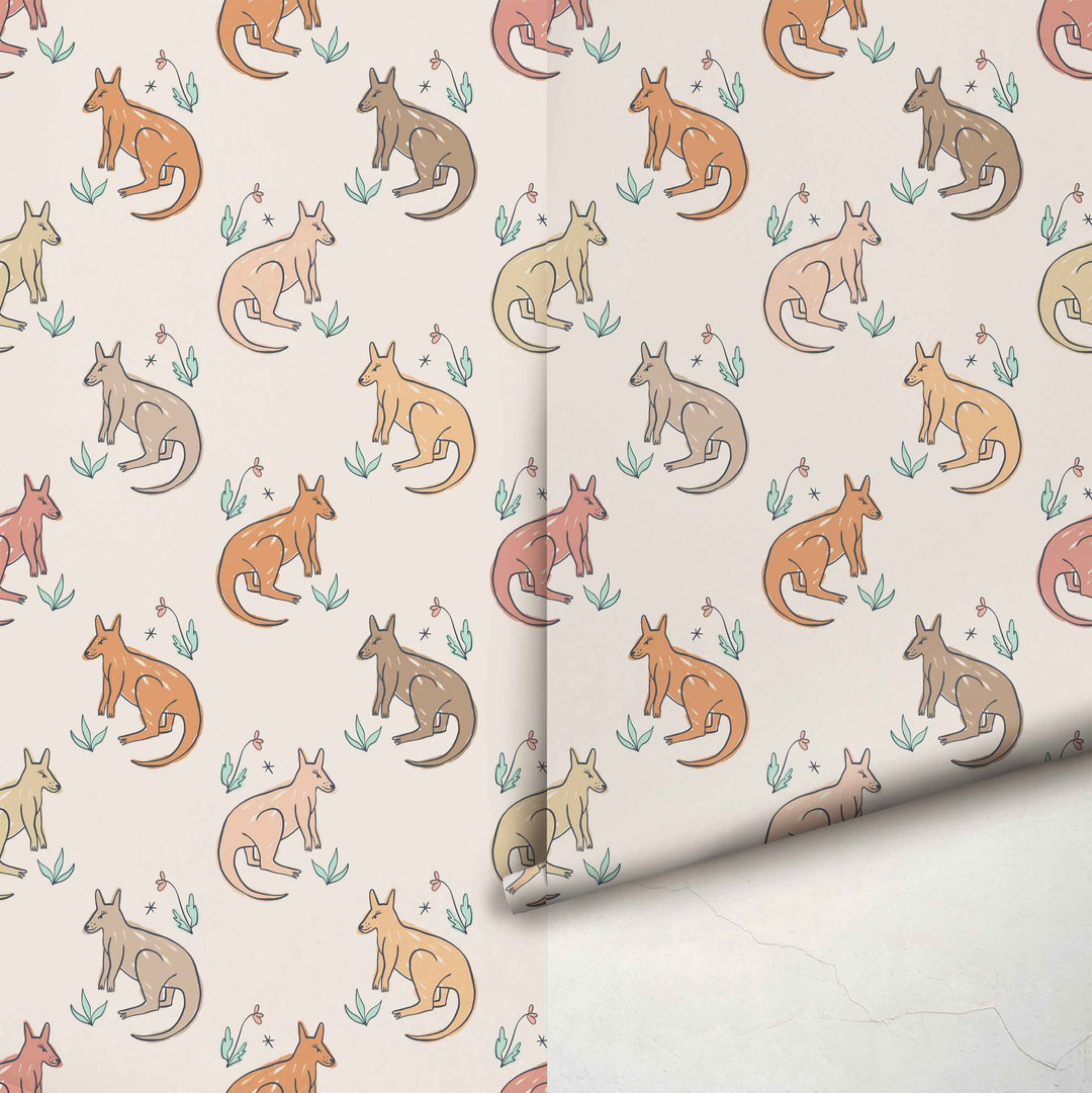 Boho Kangaroo Wallpaper