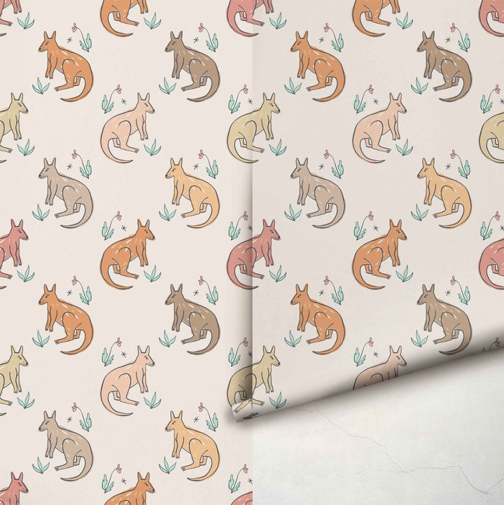 Boho Kangaroo Wallpaper