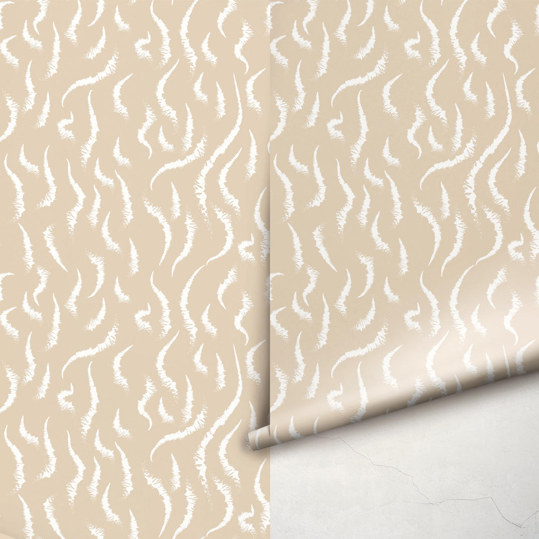 Tiger Stripes in Neutral Wallpaper
