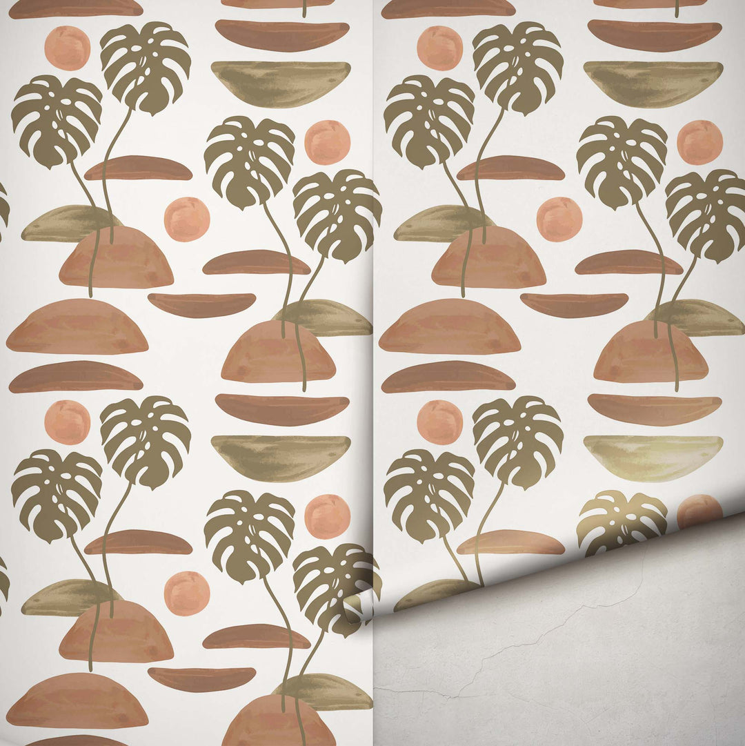 Boho Tropical Island Wallpaper
