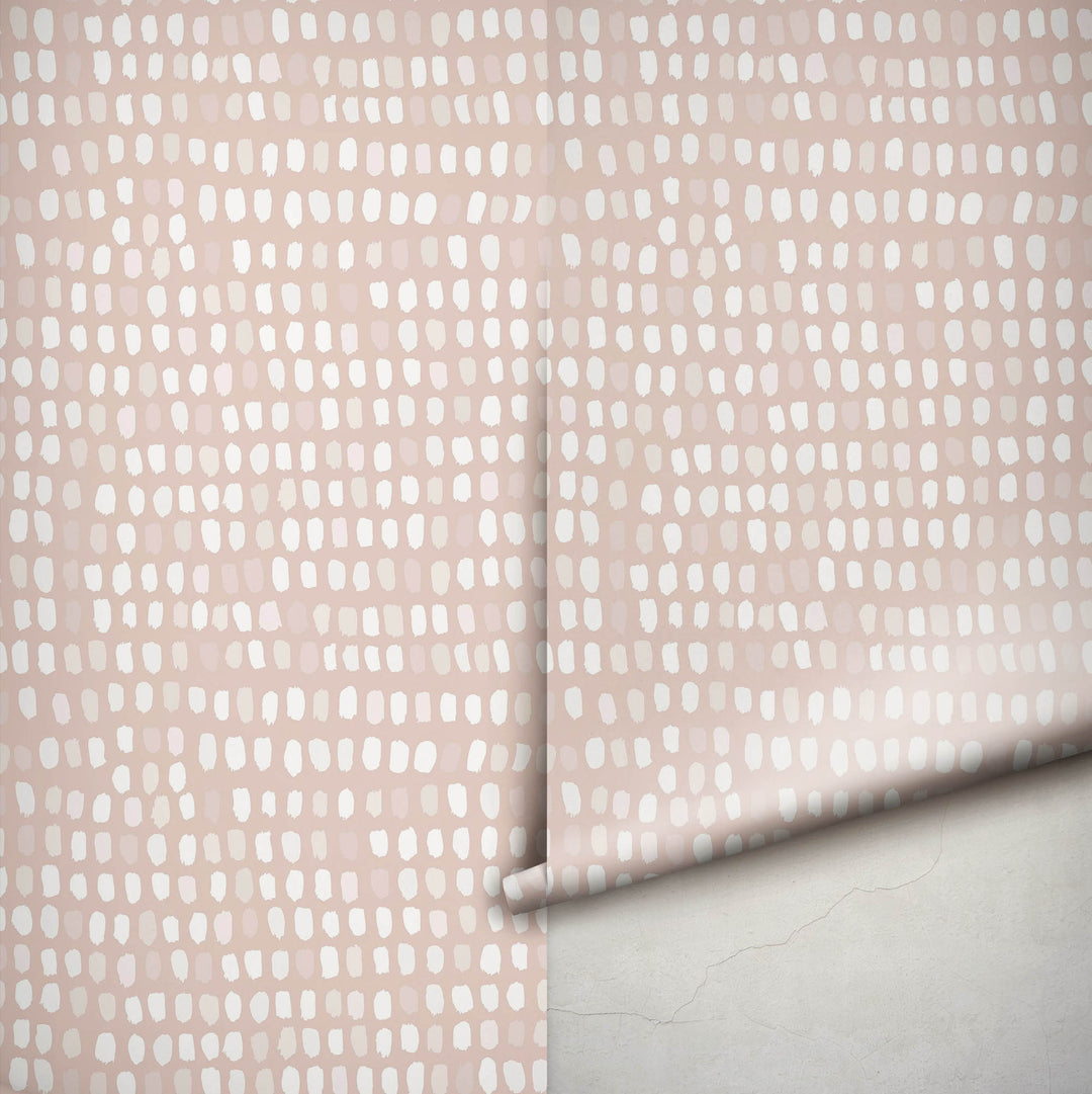 Speckle Pattern in Soft Pink Wallpaper