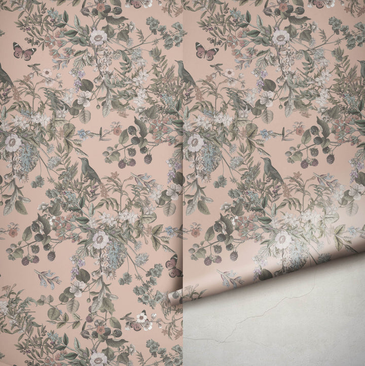 Blush Plum Vintage Botanical Wildflowers - Studio Exclusive