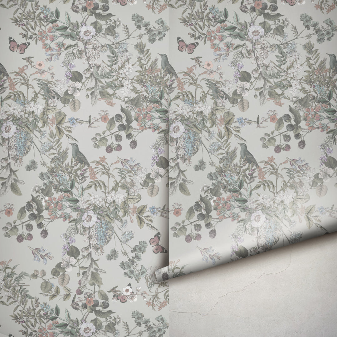 Blue Wind Vintage Botanical Wildflowers - Studio Exclusive