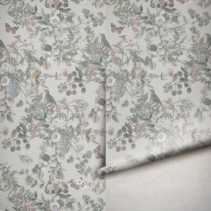 Blue Wind Vintage Botanical Wildflowers - Studio Exclusive