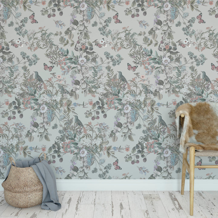 Blue Wind Vintage Botanical Wildflowers - Studio Exclusive