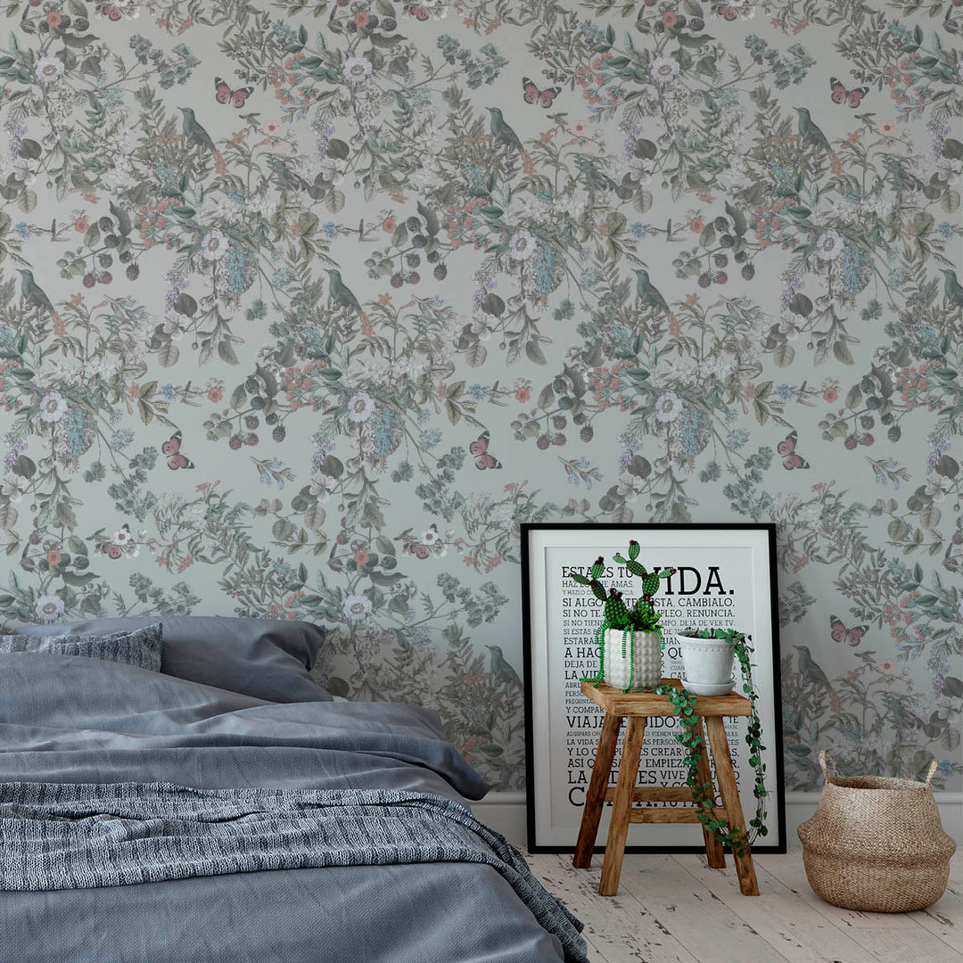 Blue Wind Vintage Botanical Wildflowers - Studio Exclusive