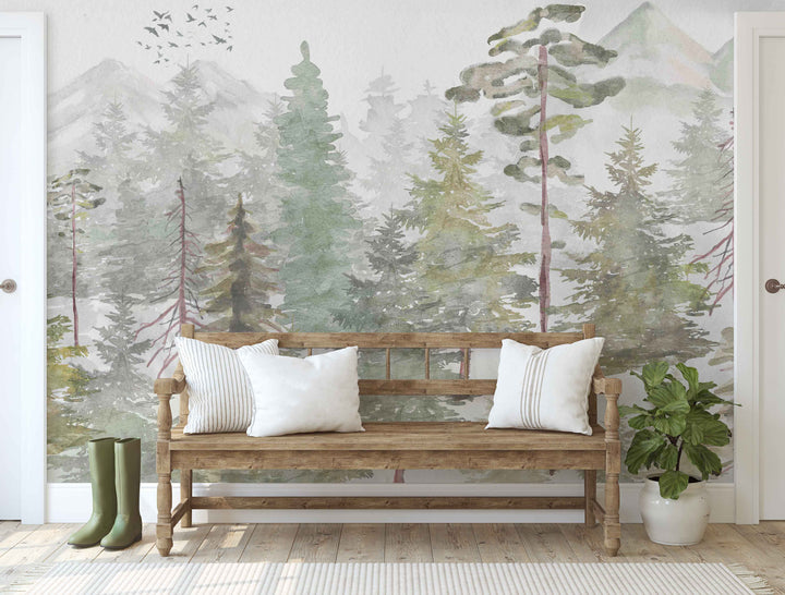 Misty Forest Mural