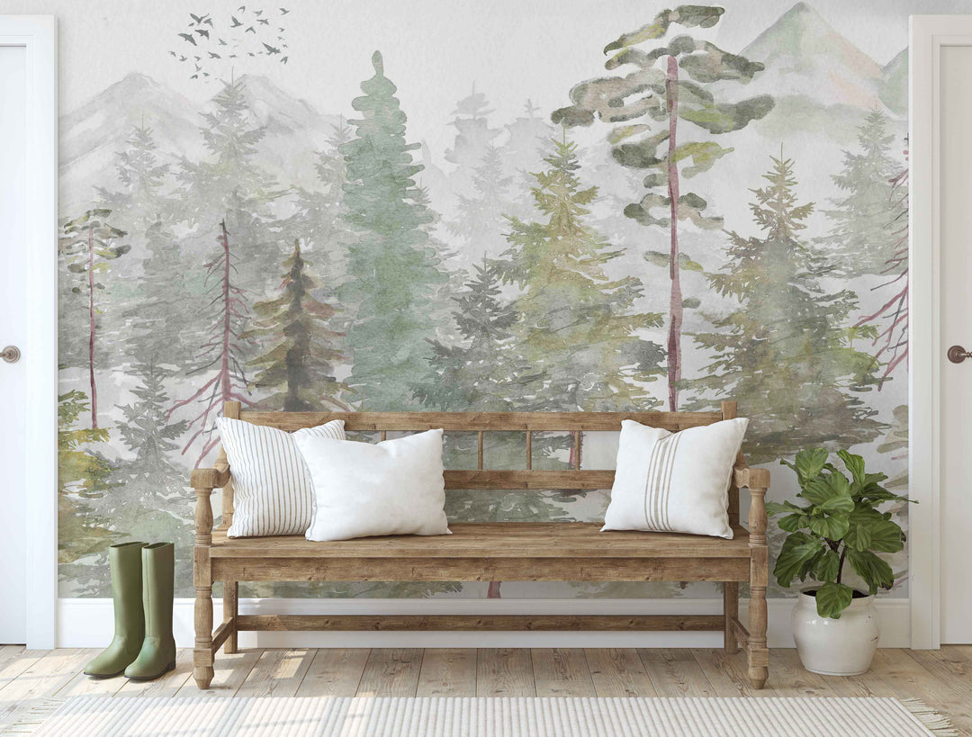 Misty Forest Mural