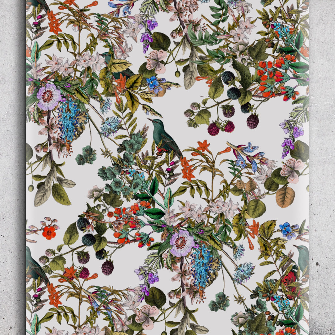 Vintage Botanical Wildflowers Floral Peel and Stick Removable Self Adhesive Wallpaper A028
