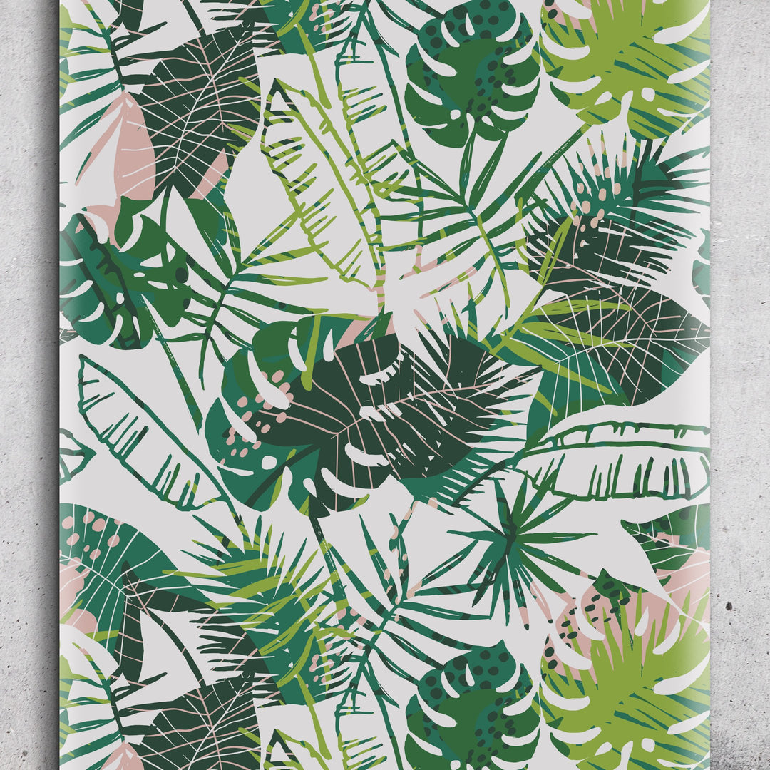 Tropical Leaves Summer Bohemian Jungle Mural Removable Self Adhesive Peel and Stick Wallpaper A006